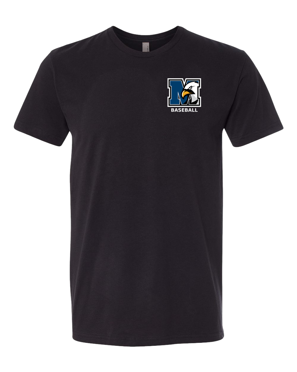 New York Mills Baseball - Black T-Shirt - Left Chest