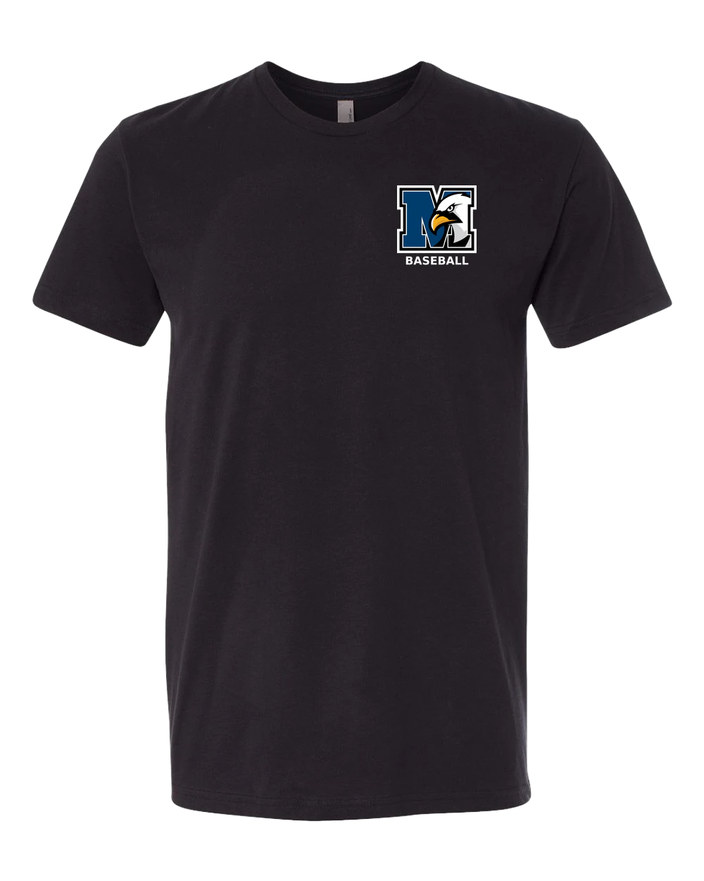 New York Mills Baseball - Black T-Shirt - Left Chest