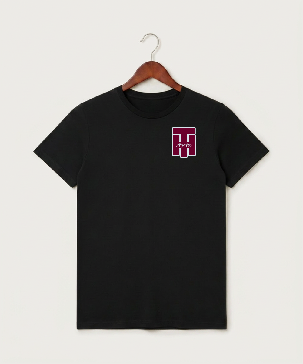 Two Harbors High School Football (Boys) - Black T-Shirt - Left Chest