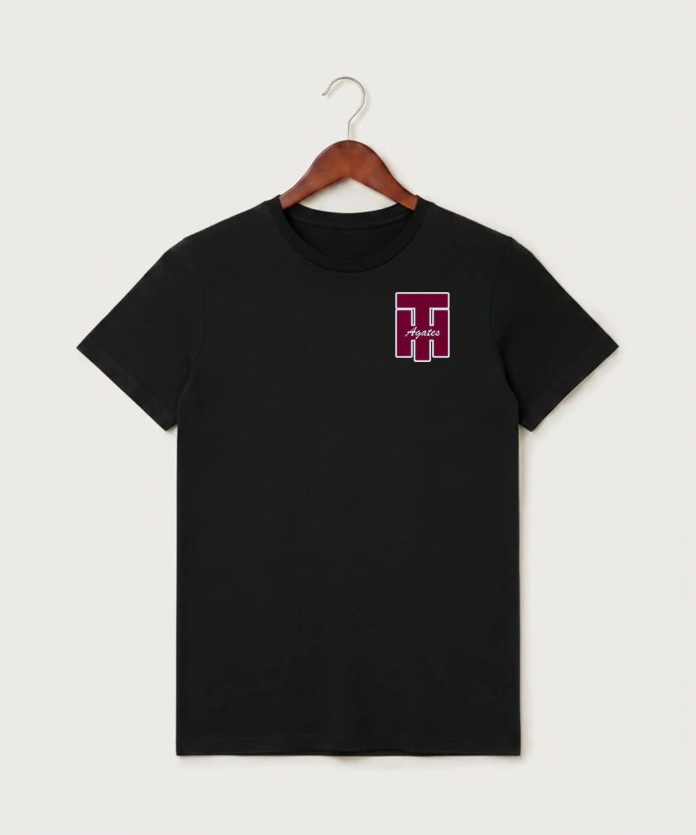 Two Harbors High School Football (Boys) - Black T-Shirt - Left Chest