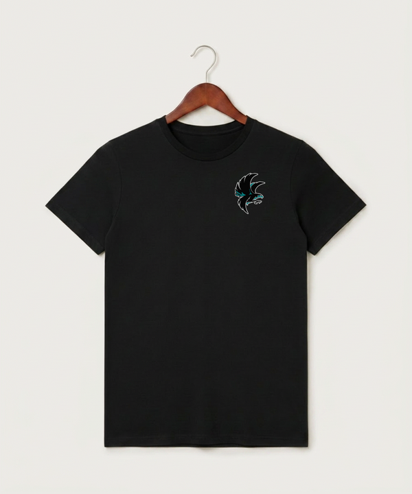 Alden-Conger-Glenville Emmons High School Football (Boys) - Black T-Shirt - Left Chest