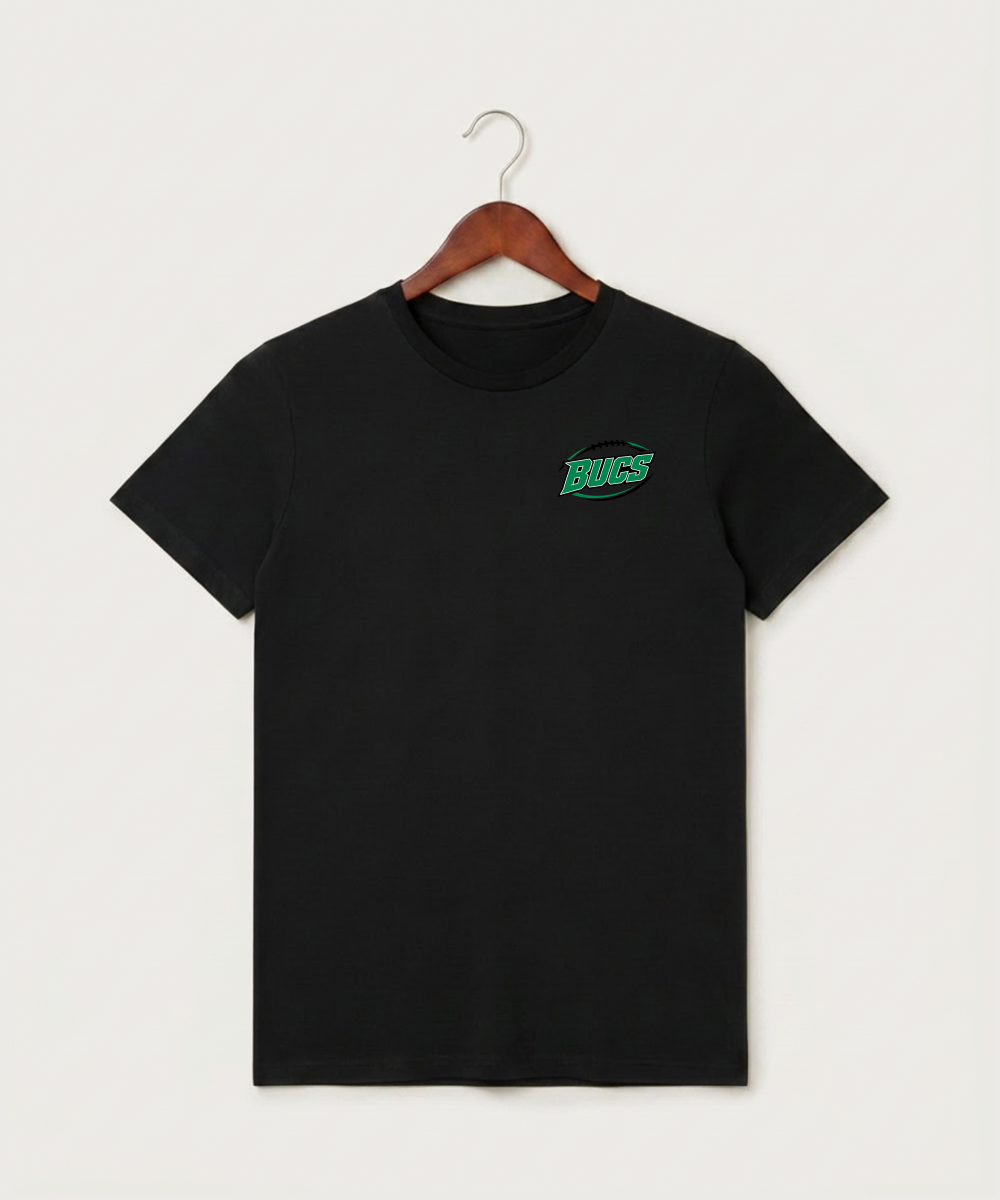 Waterville-Elysian-Morristown High School Football (Boys) - Black T-Shirt - Left Chest