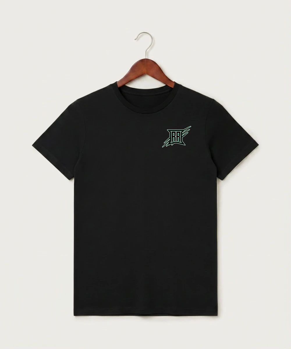 Rock Ridge High School Football (Boys) - Black T-Shirt - Left Chest