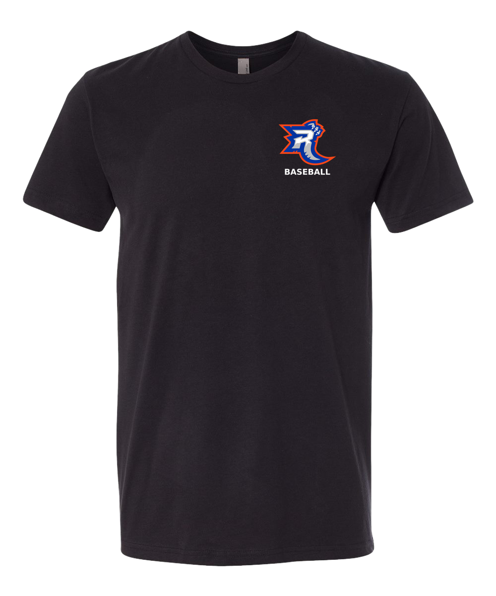 Carlton Wrenshall Baseball - Black T-Shirt - Left Chest