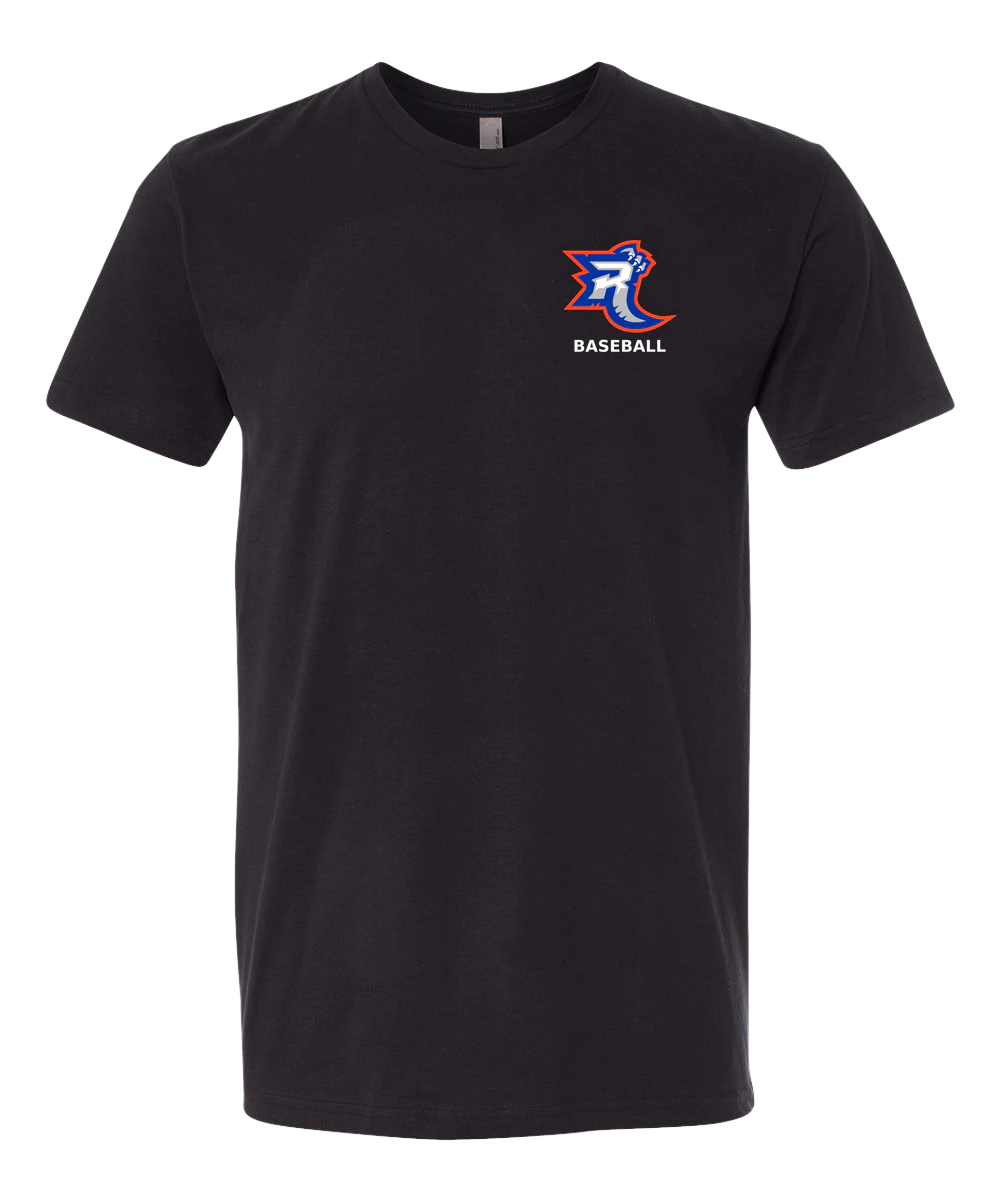 Carlton Wrenshall Baseball - Black T-Shirt - Left Chest