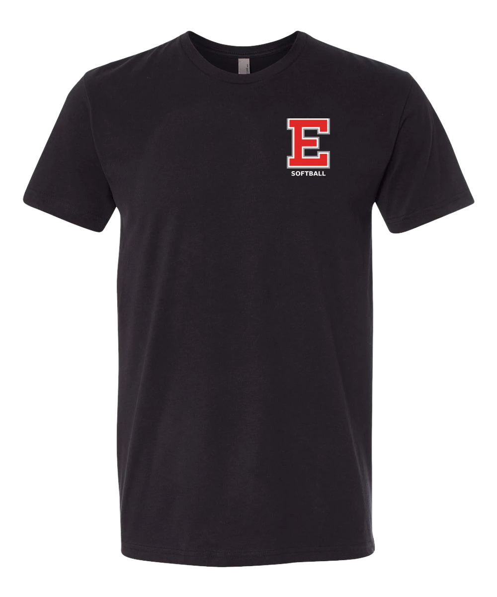 Duluth East Softball - Black T-Shirt - Left Chest