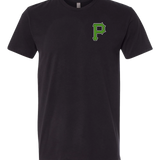 Pipestone Baseball - Black T-Shirt - Left Chest
