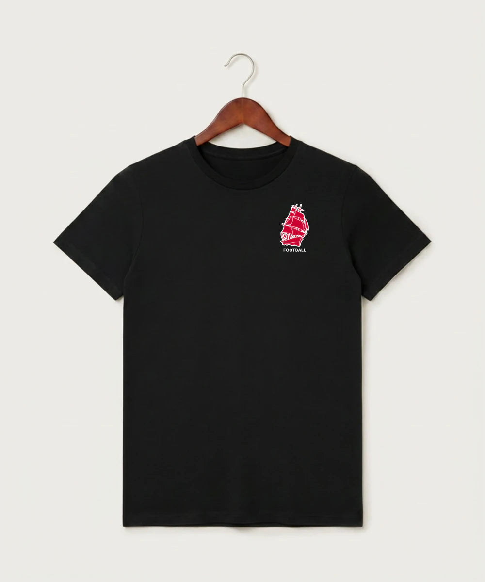 Amboy Football general - Black T-Shirt - Left Chest