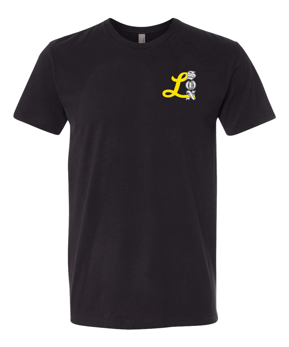 Lamberton LongSox Baseball - Black T-Shirt - Left Chest