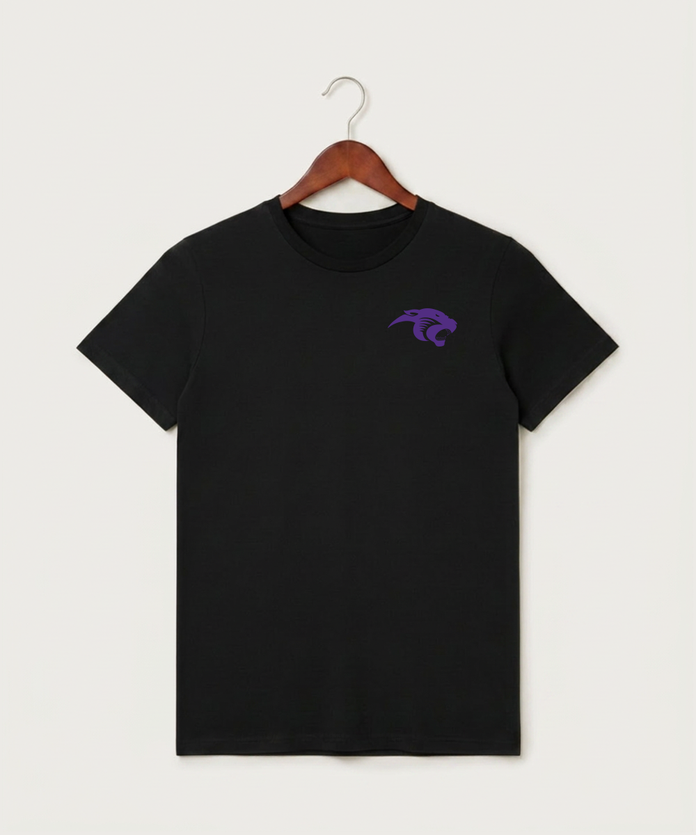 Glencoe Silver Lake High School Athletics - Black T-Shirt - Left Chest