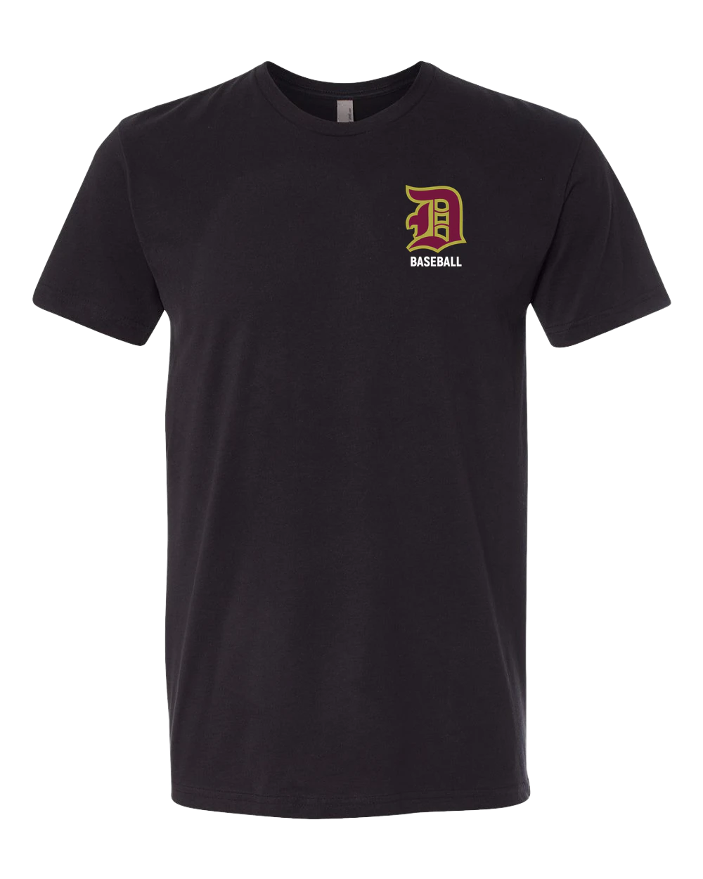 Denfeld Baseball - Black T-Shirt - Left Chest