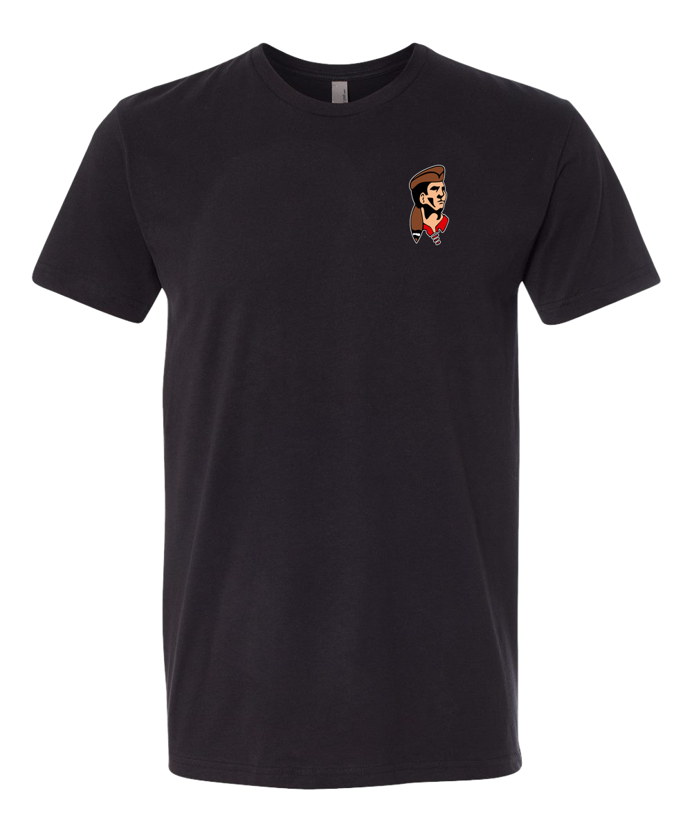 Logan Baseball - Black T-Shirt - Left Chest