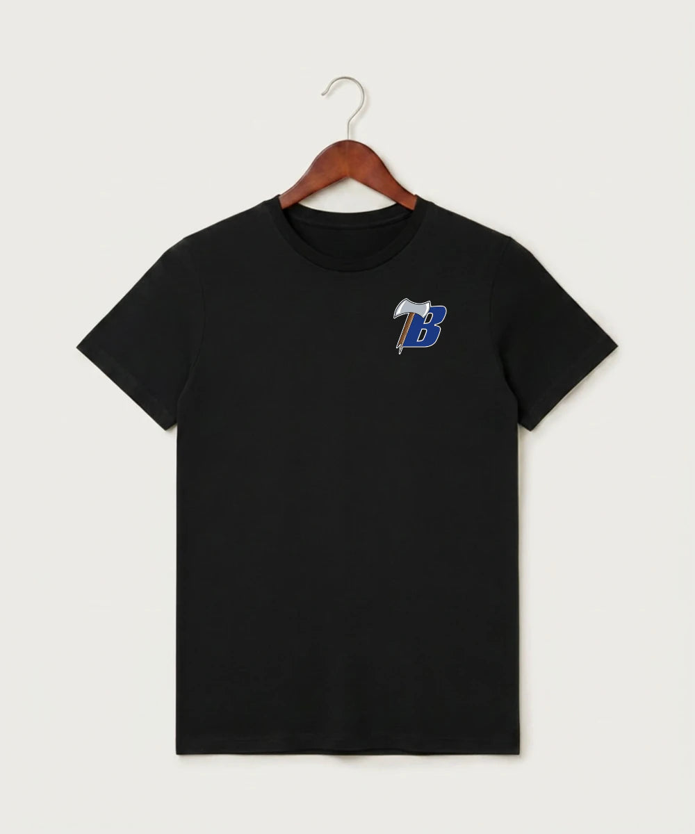 Bemidji High School Football (Boys) - Black T-Shirt - Left Chest