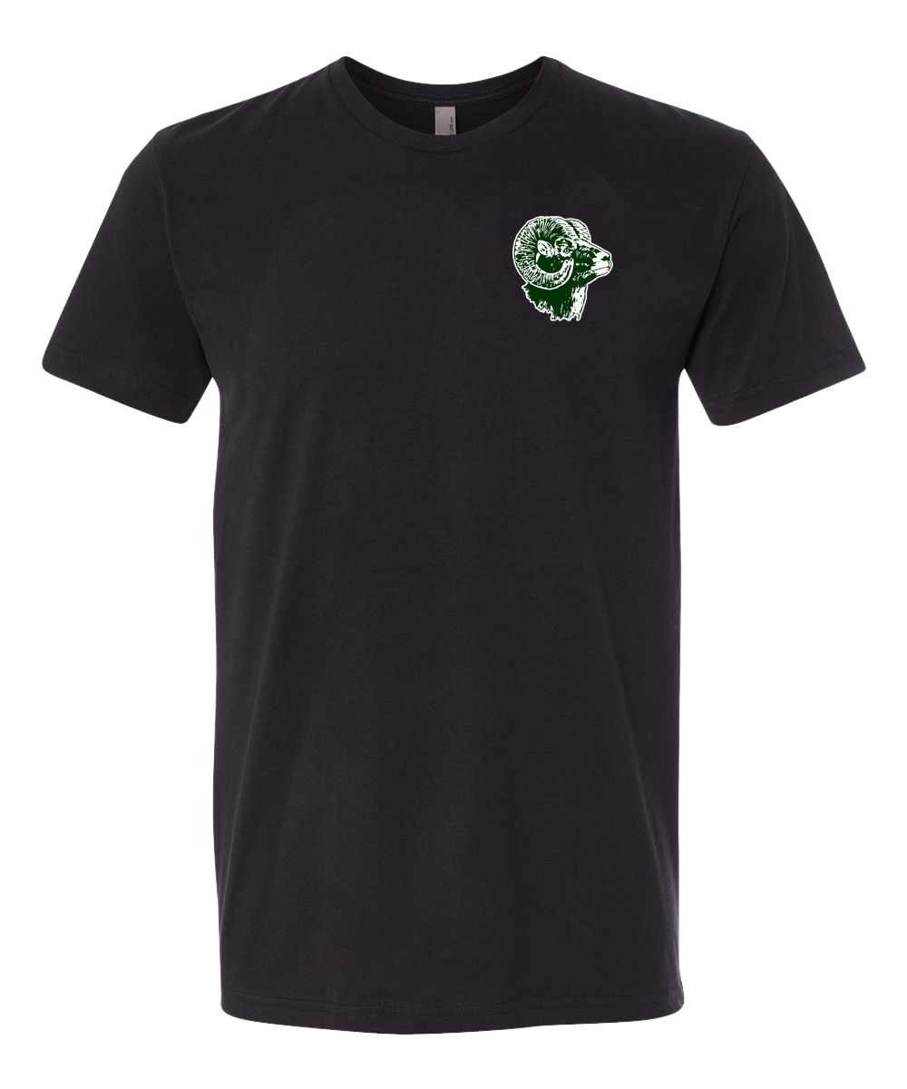 Roseau Baseball and Softball - Black T-Shirt - Left Chest