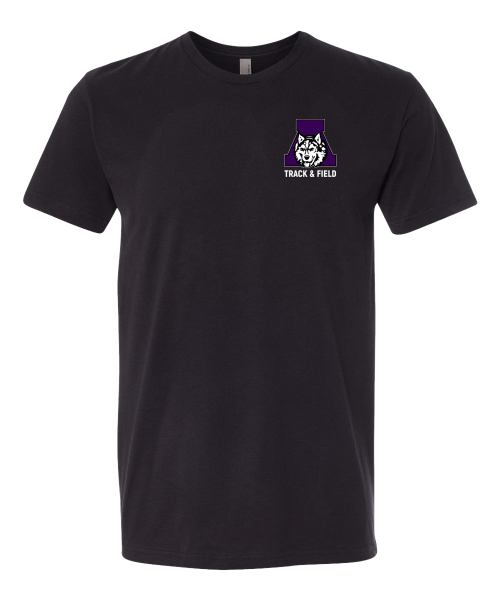 Albany Track & Field - Black T-Shirt - Left Chest