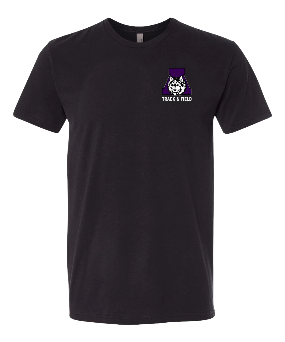 Albany Track & Field - Black T-Shirt - Left Chest