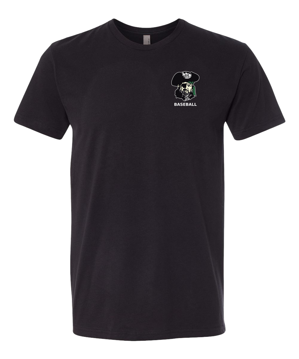 Waterville-Elysian-Morristown Baseball - Black T-Shirt - Left Chest