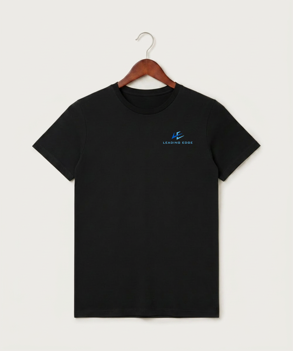Leading Edge Team Store - Black T-Shirt - Left Chest
