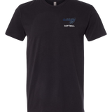 North Woods Softball - Black T-Shirt - Left Chest