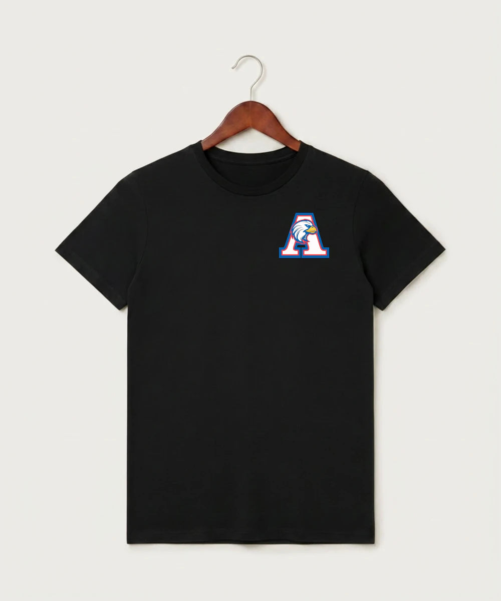 Apollo High School Football (Boys) - Black T-Shirt - Left Chest