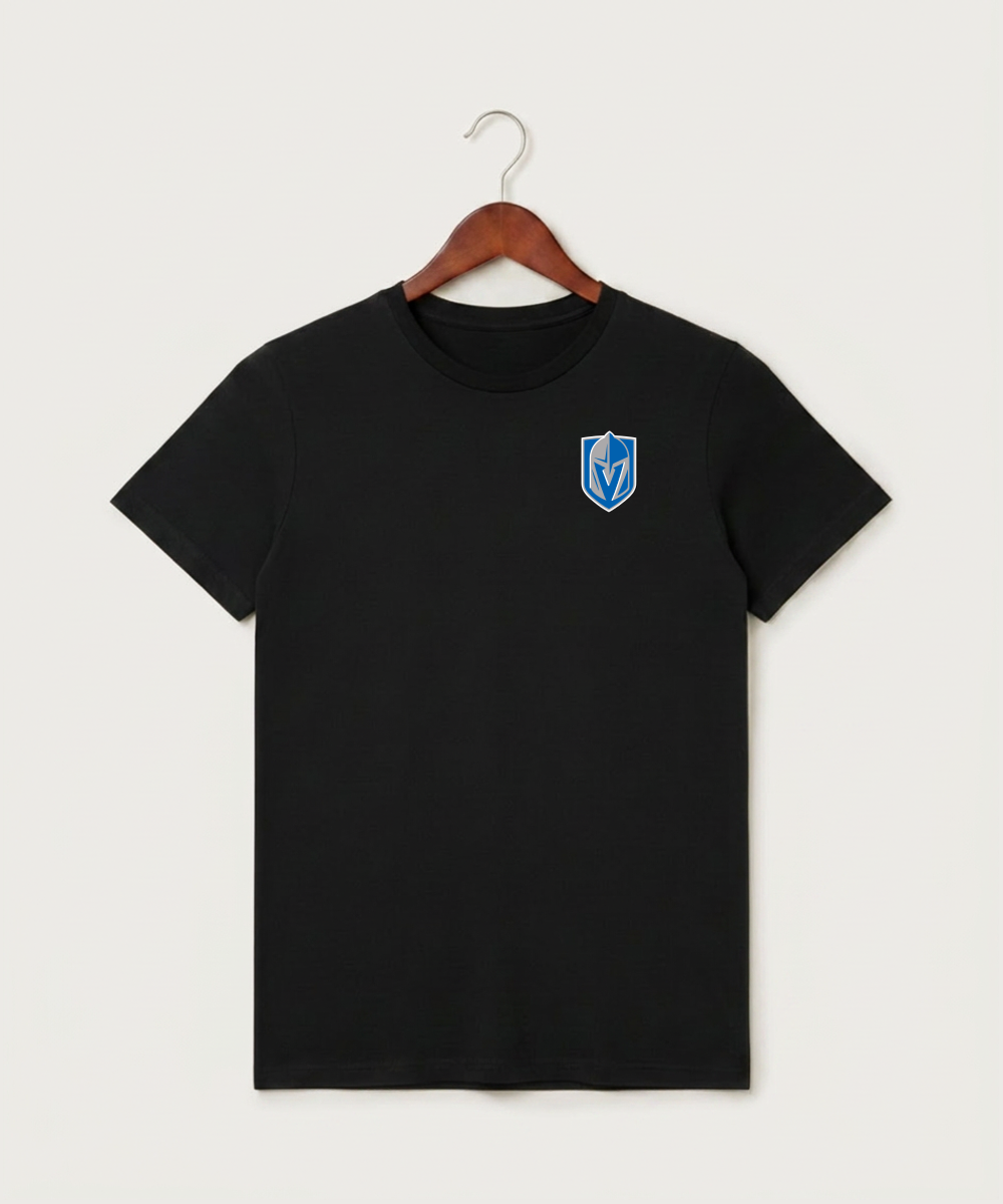 Lake Crystal-Welcome-Memorial High School Football (Boys) - Black T-Shirt - Left Chest