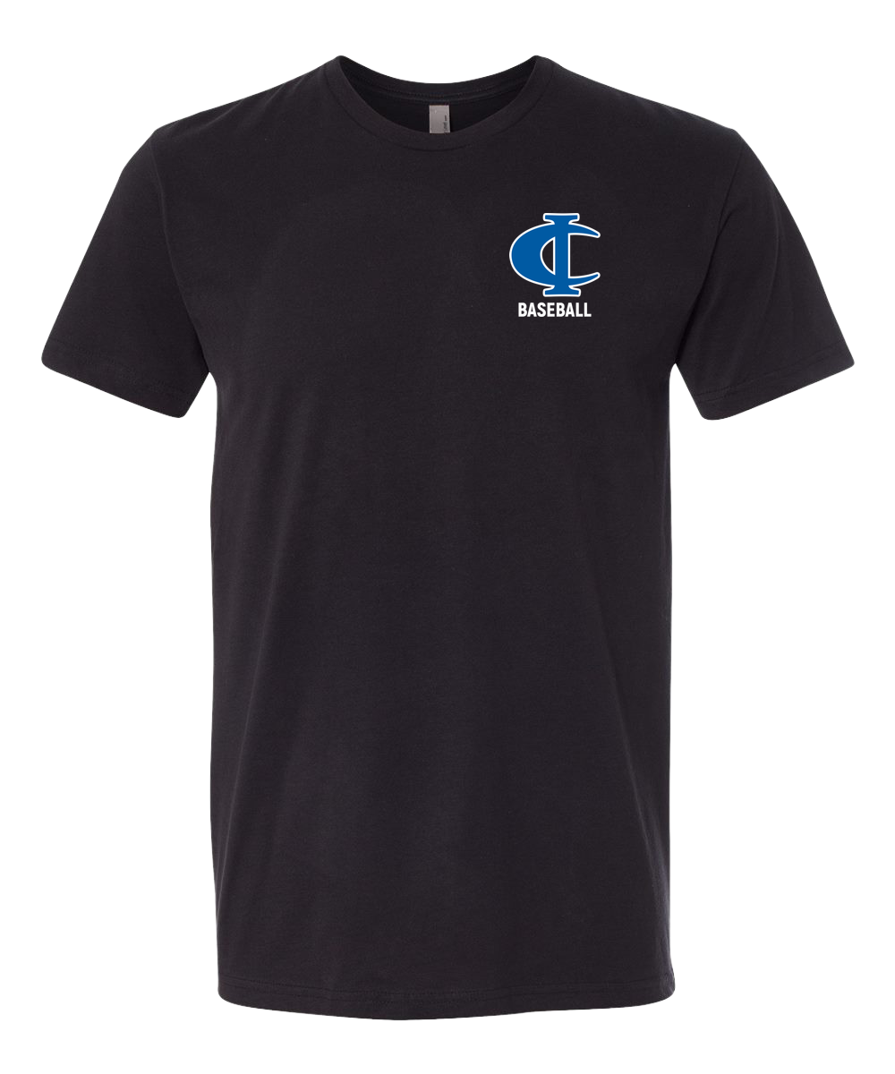 Cambridge Isanti Baseball - Black T-Shirt - Left Chest