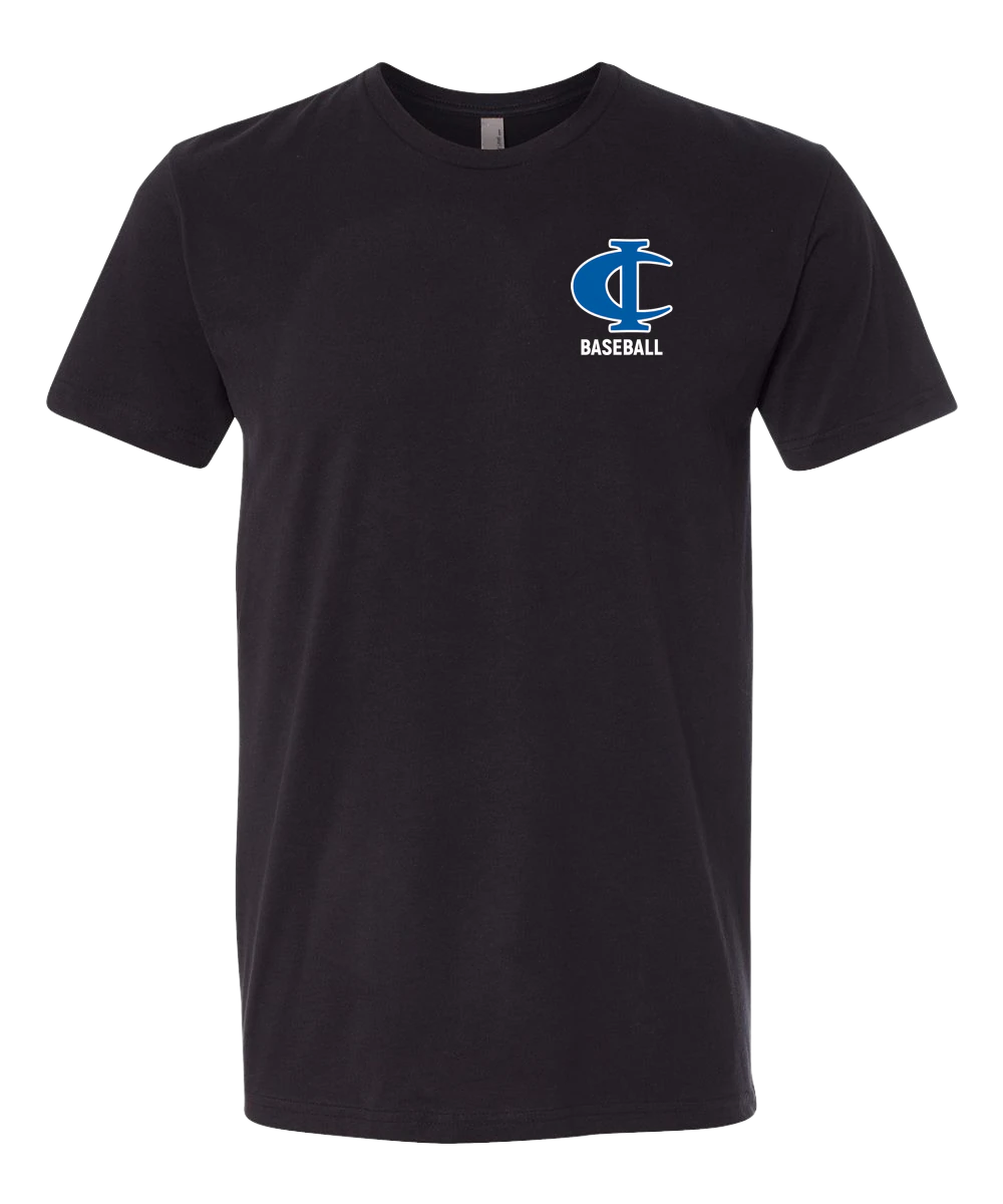 Cambridge Isanti Baseball - Black T-Shirt - Left Chest
