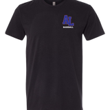 Albert Lea Youth Baseball - Black T-Shirt - Left Chest