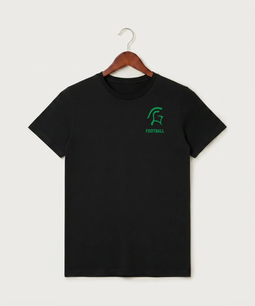 La Crescent-Hokah High School Football (Boys) - Black T-Shirt - Left Chest