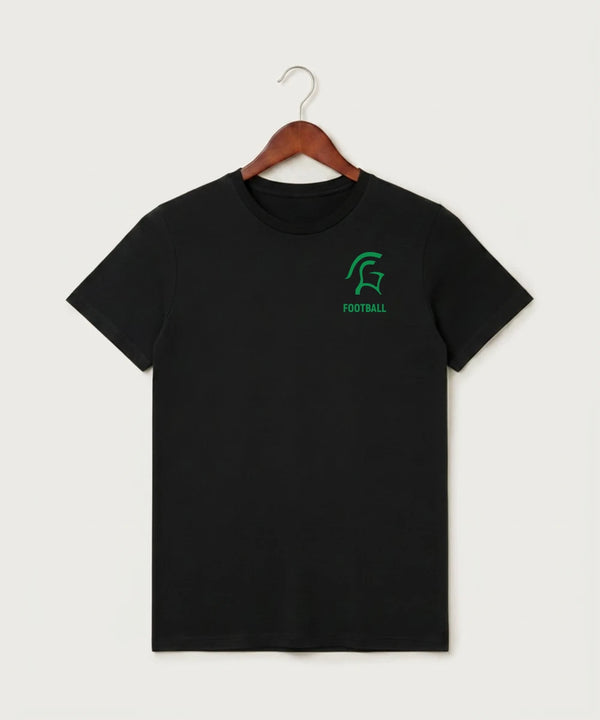 La Crescent-Hokah High School Football (Boys) - Black T-Shirt - Left Chest