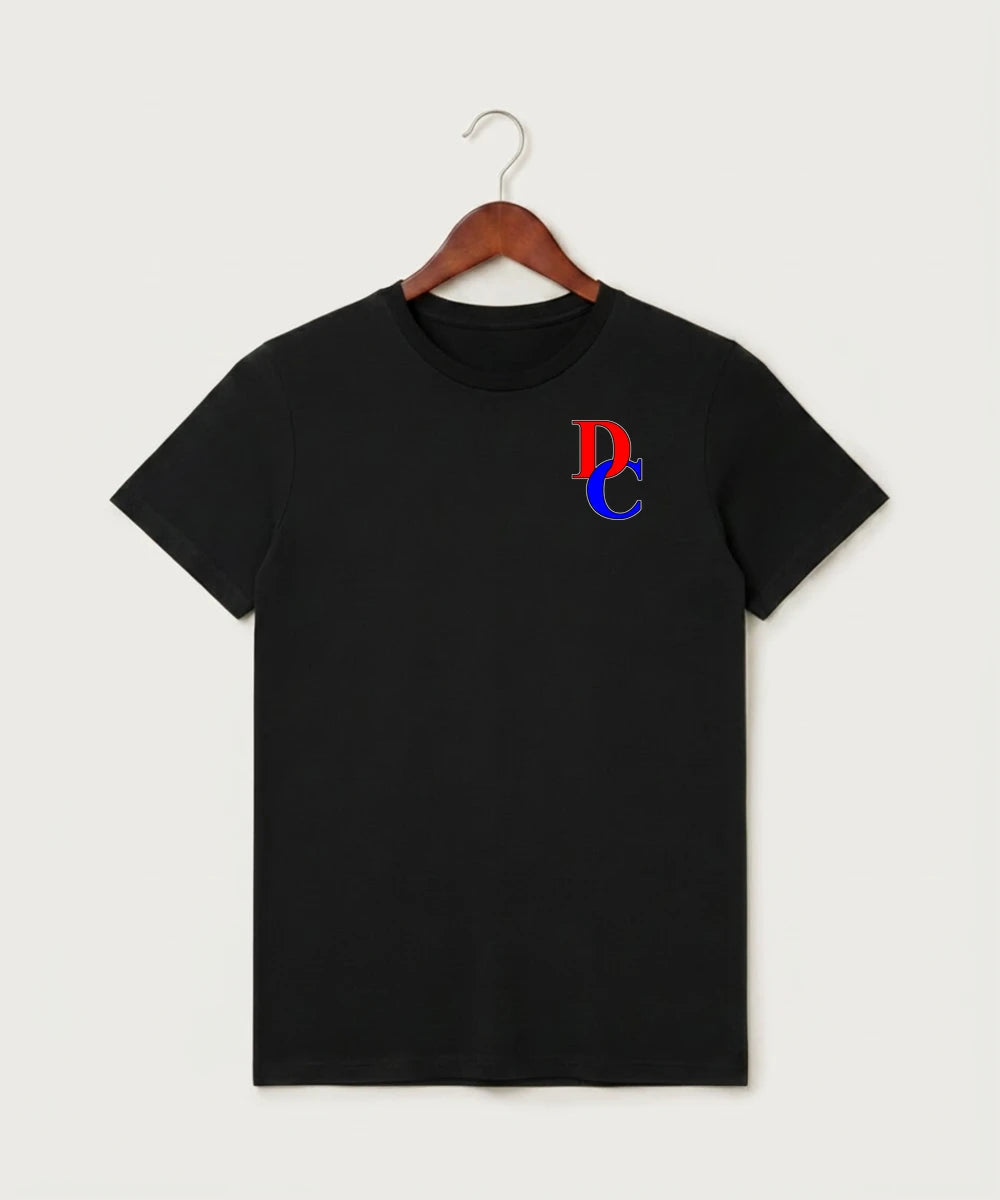 Davenport Central High School Volleyball (Girls) - Black T-Shirt - Left Chest