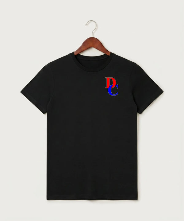 Davenport Central High School Volleyball (Girls) - Black T-Shirt - Left Chest