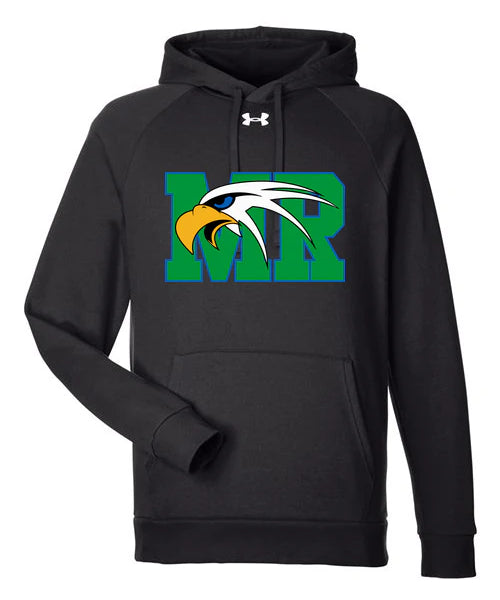 Maple River High School hockey_boys - Black/ White Men's Rival Fleece Hooded Sweatshirt