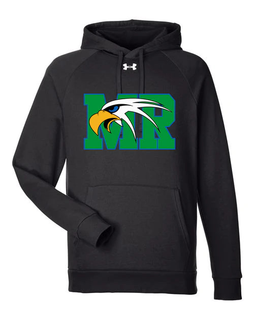 Maple River High School hockey_boys - Black/ White Men's Rival Fleece Hooded Sweatshirt