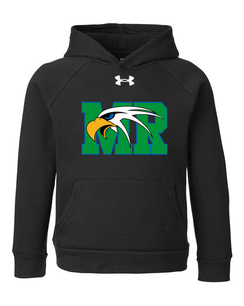 Maple River High School hockey_boys - Black/ White Youth Rival Fleece Hooded Sweatshirt