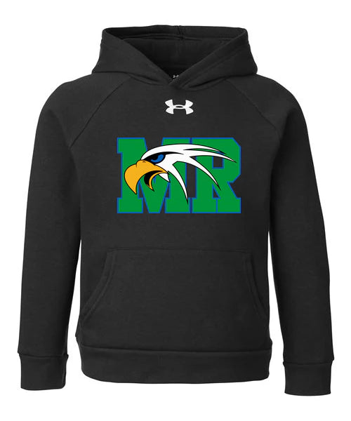 Maple River High School hockey_boys - Black/ White Youth Rival Fleece Hooded Sweatshirt