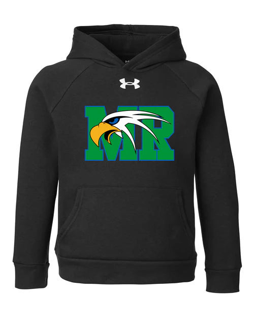 Maple River High School hockey_boys - Black/ White Youth Rival Fleece Hooded Sweatshirt
