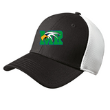 Maple River High School hockey_boys - Black/ White New Era - Stretch Mesh Cap. NE1020
