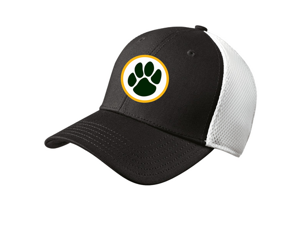 Ashwaubenon High School Football (Boys) - Black/ White New Era - Stretch Mesh Cap. NE1020