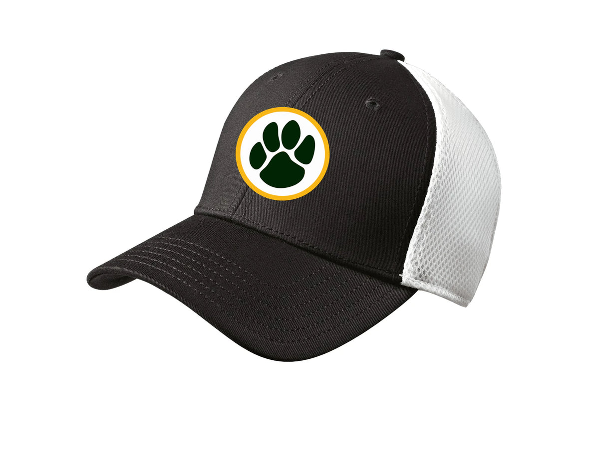 Ashwaubenon High School Football (Boys) - Black/ White New Era - Stretch Mesh Cap. NE1020