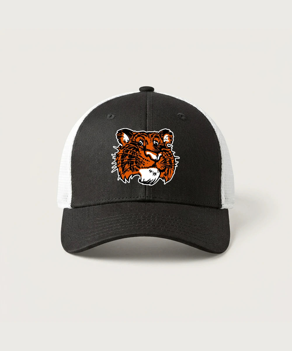 Browerville Public High School Athletics Coed - Black/ White New Era - Stretch Mesh Cap. NE1020