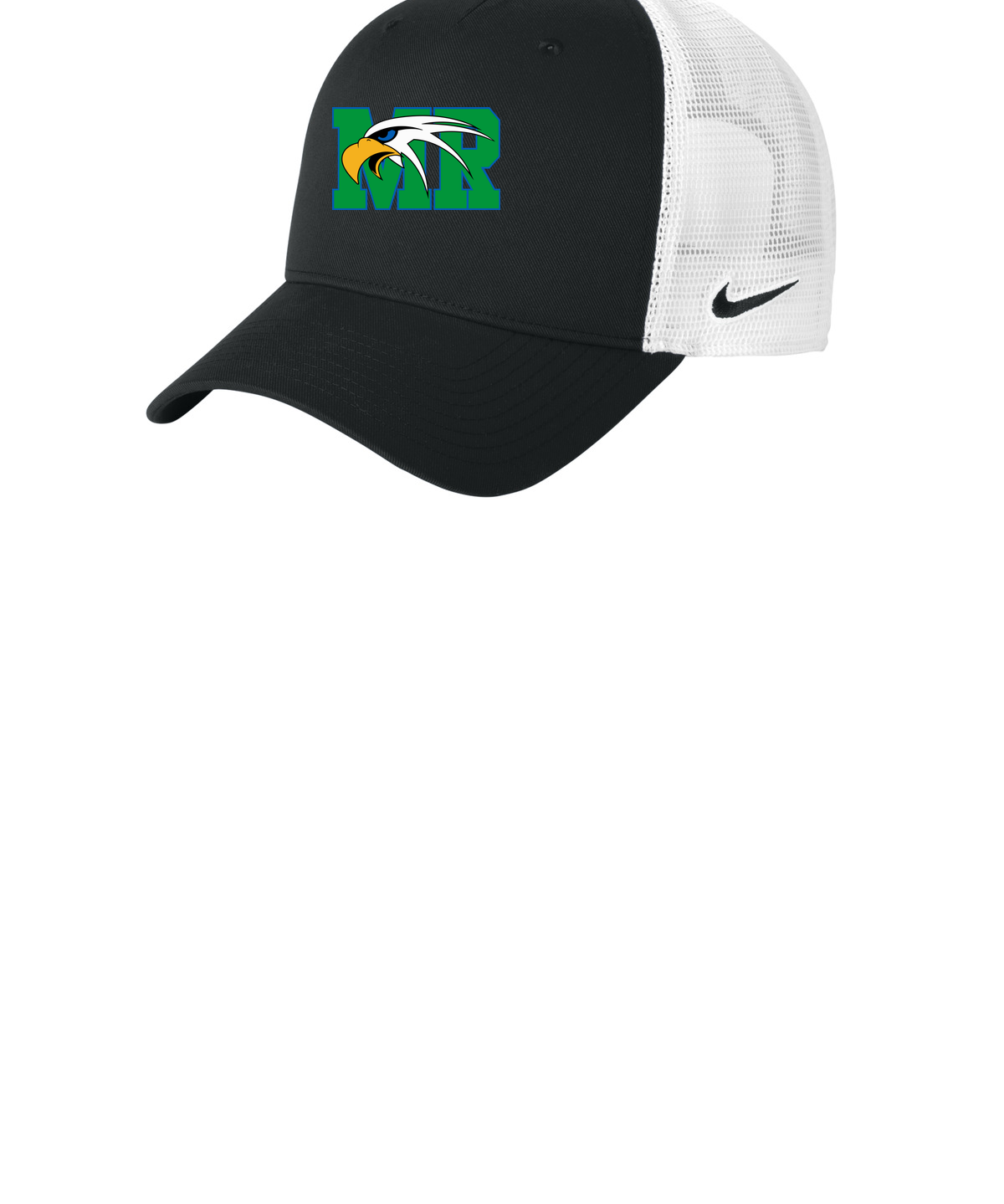 Maple River High School hockey_boys - Black/ White Nike Snapback Mesh Trucker Cap NKFN9893