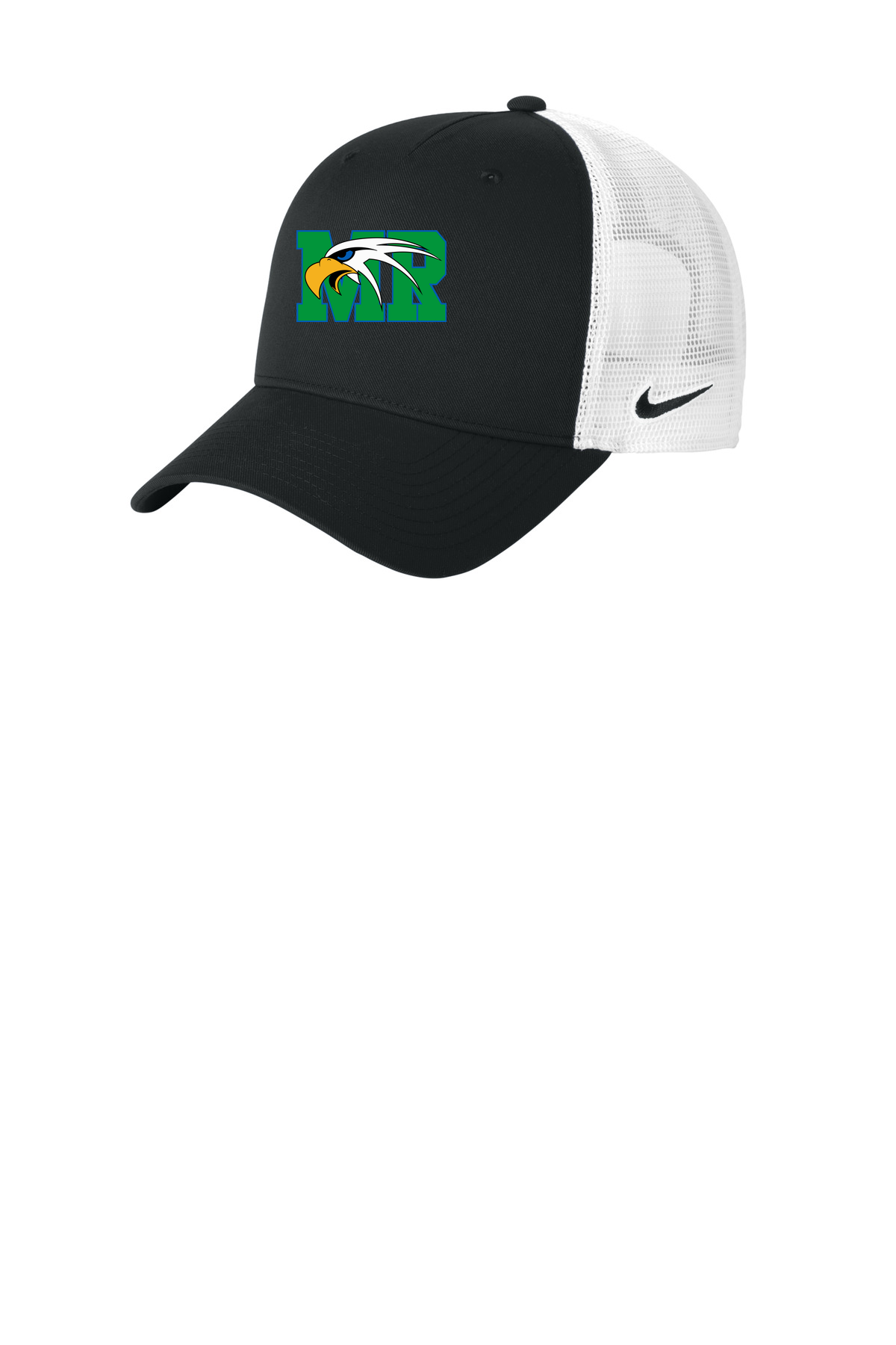 Maple River High School hockey_boys - Black/ White Nike Snapback Mesh Trucker Cap NKFN9893