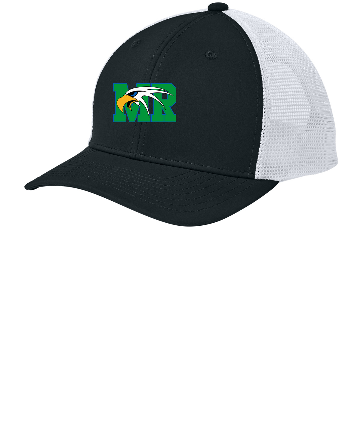 Maple River High School tennis - Black/ White Sport-Tek Club Trucker Cap STC46