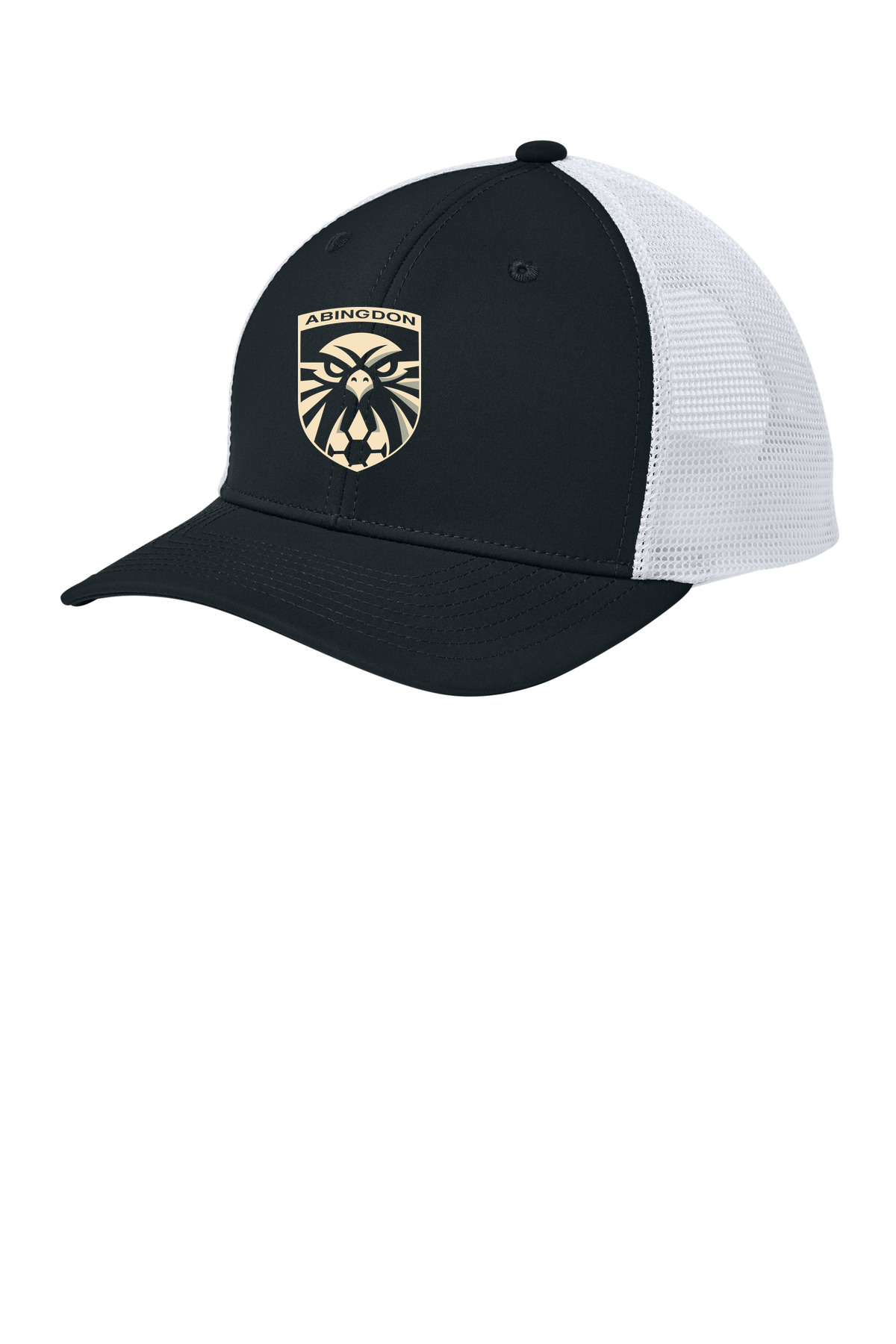 Abingdon High School soccer_boys - Black/ White Sport-Tek Club Trucker Cap STC46