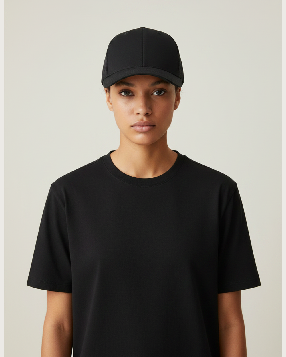 Notre Dame High School Team Store - Black Hat - Full Front (model)