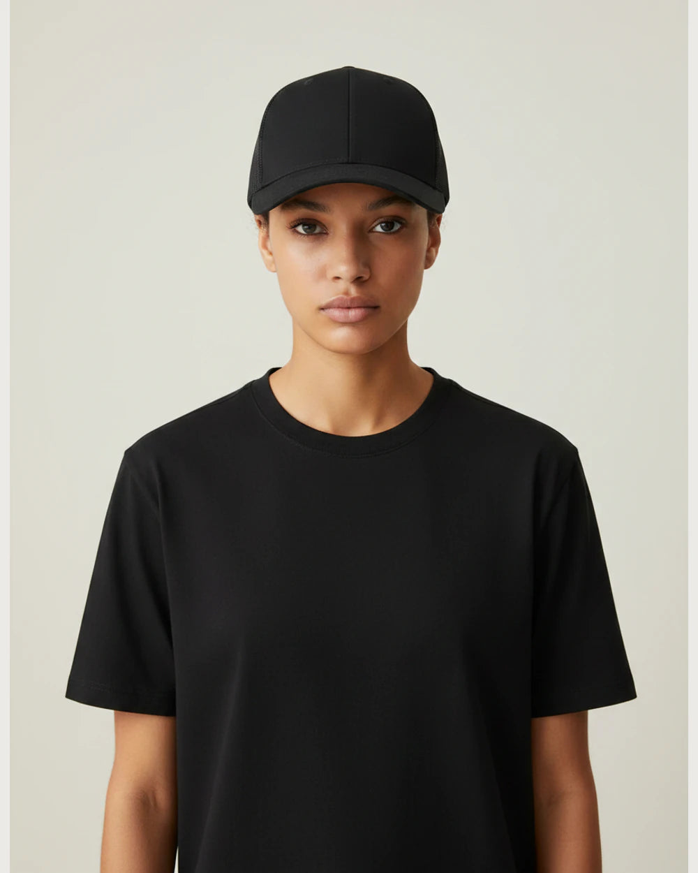 Notre Dame High School Team Store - Black Hat - Full Front (model)