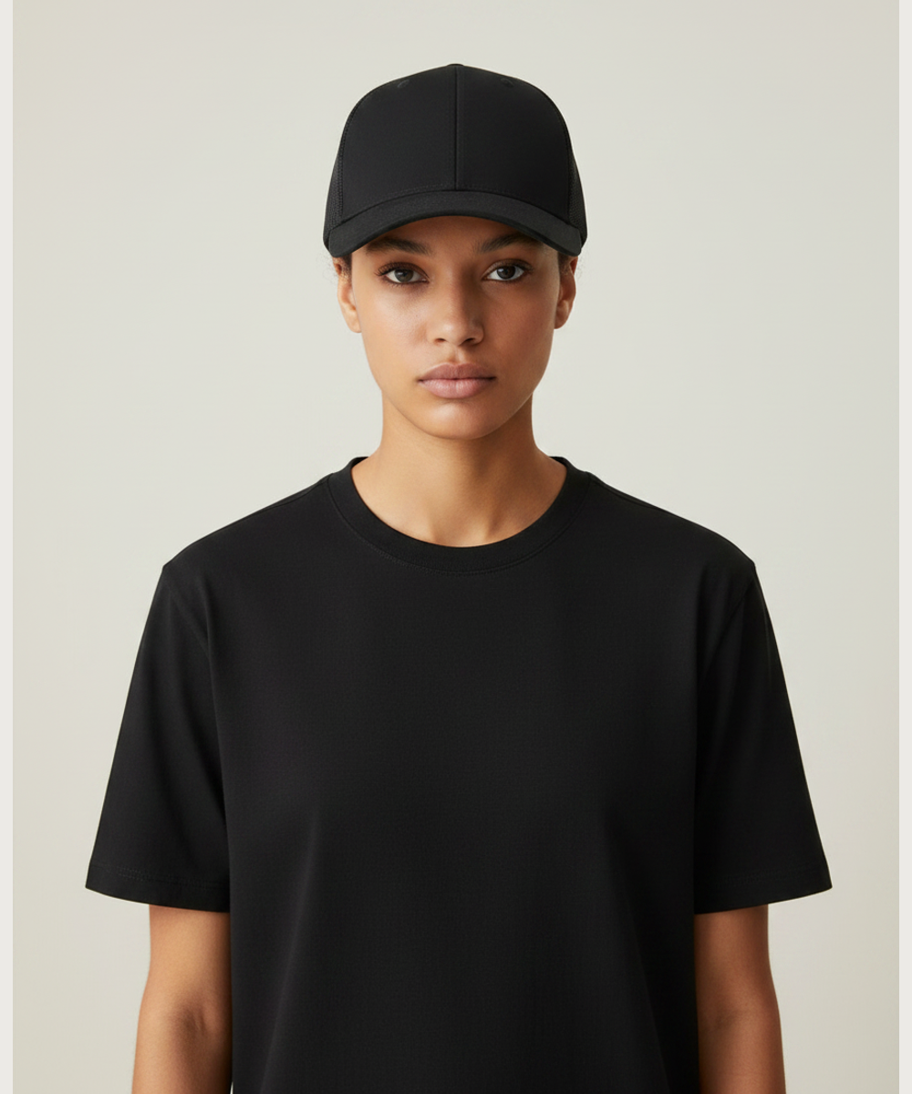 Notre Dame High School Team Store - Black Hat - Full Front (model)