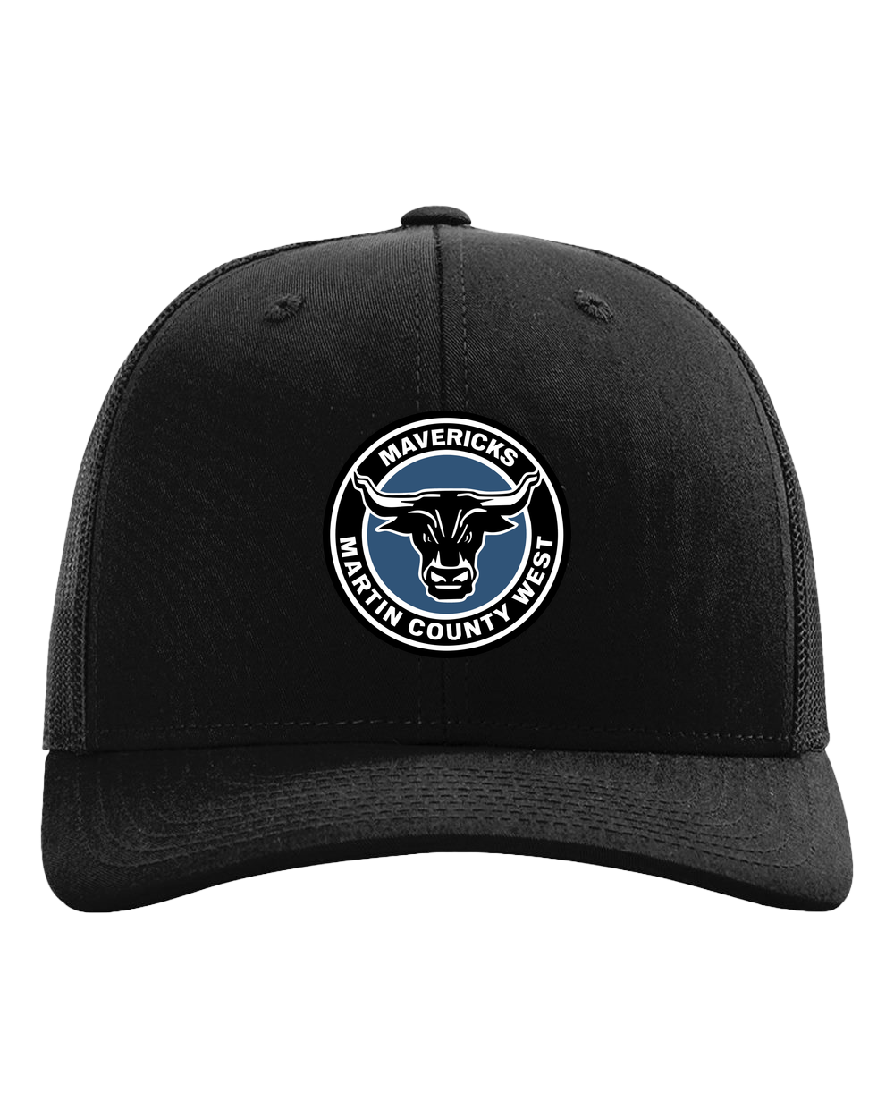 Martin County West Football - Black Hat - Full Front