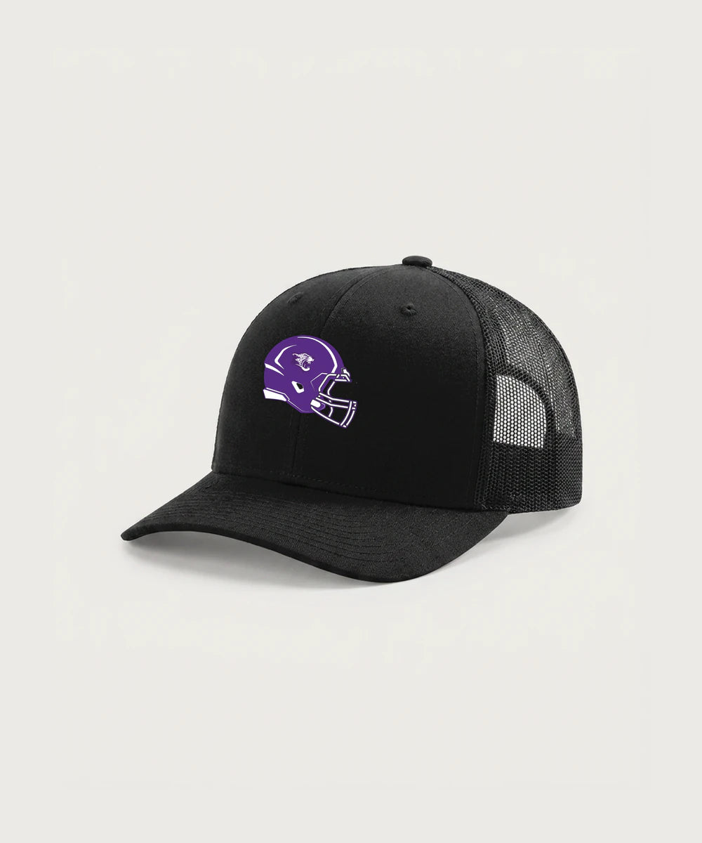 Granada-Huntley-East Chain/Truman Football (Boys) - Black Hat - Full Front